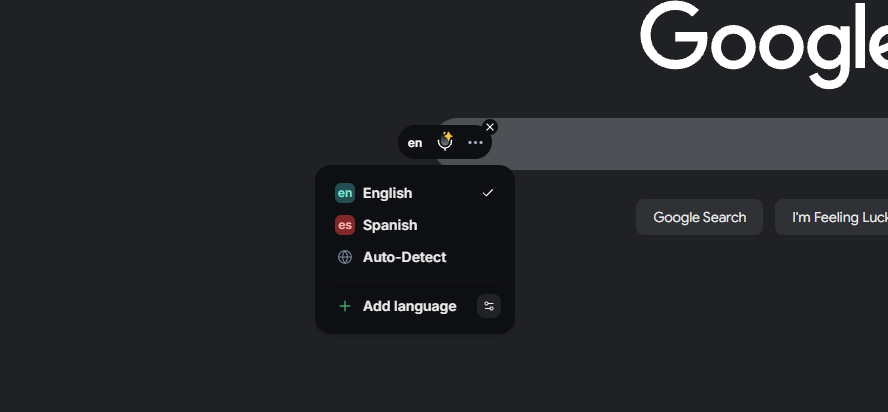 BlabbyAI Language Picker